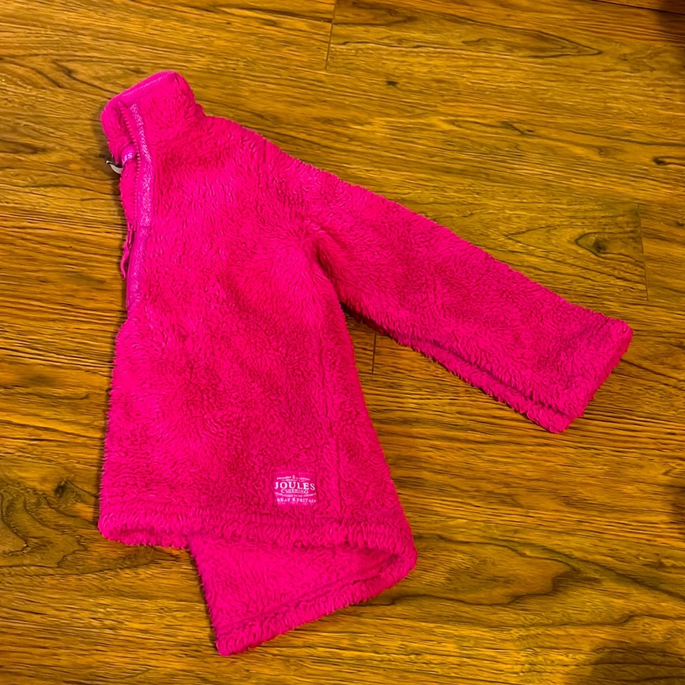 Pink fuzzy zip up sweatshirt